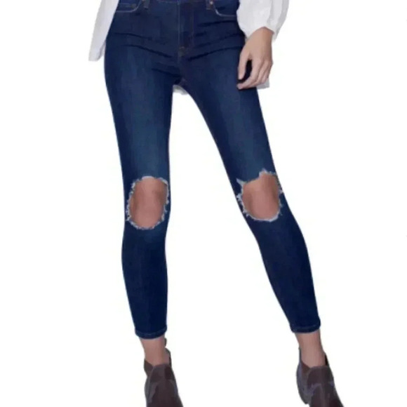 Free People | Busted Knee Skinny Jeans - Picture 1 of 8